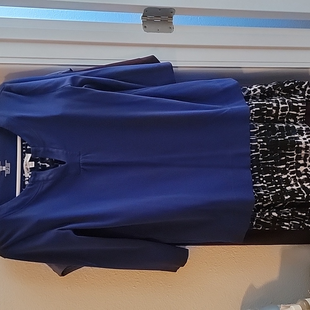 Jones New York Sport Royal Blue Top And Graphic Skirt